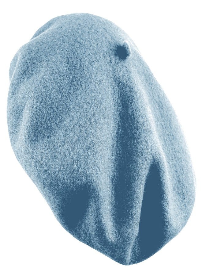 TZ Promise Women's French Beret Hat Solid Color Plain Wool Classic Traditional Artist Cap (US, Alpha, One Size, Baby Blue) - Image 2